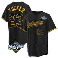 Los Angeles Dodgers #23 Kyle Tucker Player Black Gold AmberGomez World Series Limited Home Stitched Jerseys