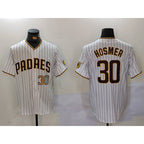 San Diego Padres #30 Eric Hosmer White AmberGomez Stitched Cool Base Jerseys