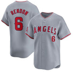 Los Angeles Angels #6 Anthony Rendon Gray AmberGomez Away Limited Stitched Jersey