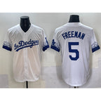 Los Angeles Dodgers #5 Freddie Freeman White AmberGomez City Connect Cool Base Stitched Jersey