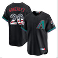 Arizona Diamondbacks #20 Luis Gonzalez Player Black AmberGomez USA 250 Fourth of July Home Game Stitched Jerseys
