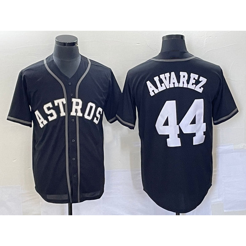 Houston Astros #44 Yordan Alvarez Black AmberGomez Cool Base Stitched Jersey