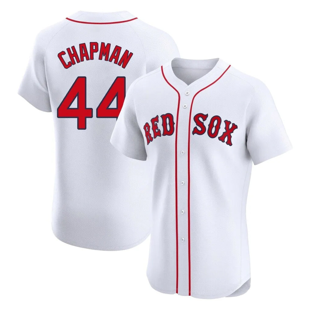 Boston Red Sox #44 Aroldis Chapman Player White AmberGomez Limited Elite Home Game Stitched Jerseys1