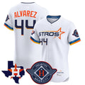 Houston Astros #44 Yordan Alvarez Player White AmberGomez City Connect Texas Patch Vapor Premier Limited Elite Home Stitched Jerseys