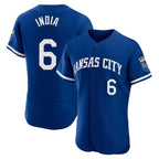 Kansas City Royals #6 Jonathan India Player Royal AmberGomez Limited Elite Home Stitched Jerseys