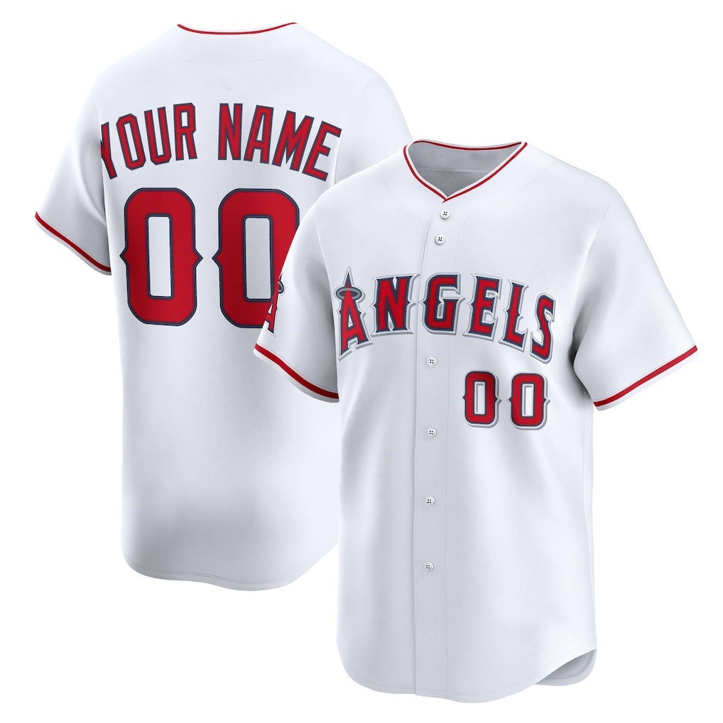 Custom Los Angeles Angels White AmberGomez Home Limited Jersey