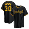 Pittsburgh Pirates #30 Paul Skenes Black AmberGomez Alternate 2 Replica Jersey