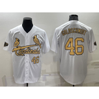 St. Louis Cardinals #46 Paul Goldschmidt Number White AmberGomez 2022 All Star Stitched Cool Base Jersey