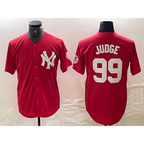 New York Yankees #99 Aaron Judge Red AmberGomez Fashion Cool Base Jersey