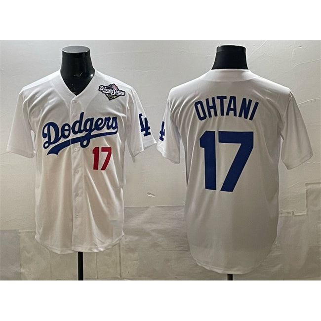 Los Angeles Dodgers #17 Shohei Ohtani White AmberGomez 2025 World Series Home Limited Stitched Jersey