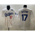 Los Angeles Dodgers #17 Shohei Ohtani White AmberGomez 2025 World Series Home Limited Stitched Jersey