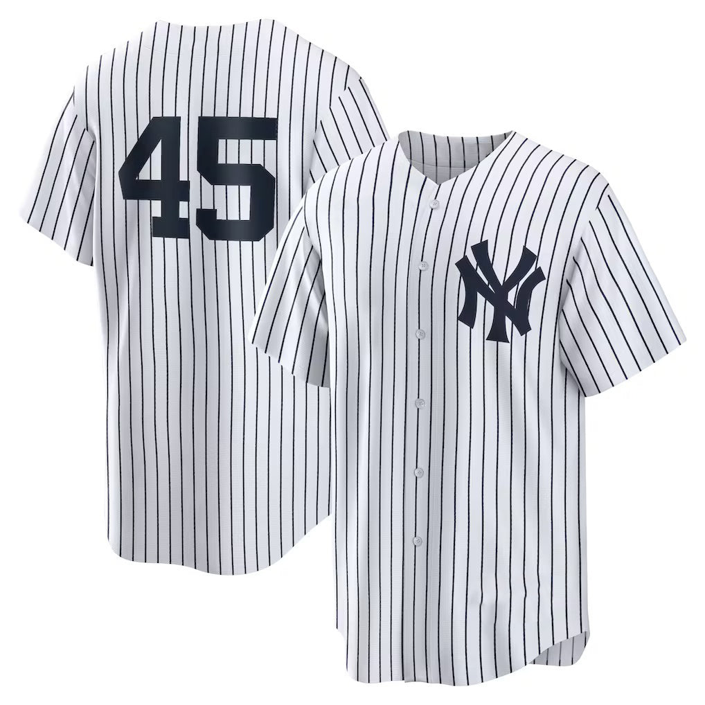 New York Yankees #45 Gerrit Cole White AmberGomez Home Replica Player Name Jersey