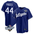 Los Angeles Dodgers #44 Andy Pages Player Royal AmberGomez World Series Game Stitched Jerseys