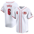 Cincinnati Reds #6 Jonathan India White AmberGomez Home Limited Stitched Jersey