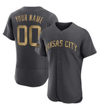 Custom Kansas City Royals Active Player Charcoal AmberGomez 2022 All-Star Flex Base Stitched Jersey 2