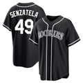 Colorado Rockies #49 Antonio Senzatela Player Black AmberGomez Fashion Out Home Game Stitched Jerseys