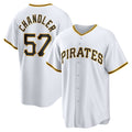 Pittsburgh Pirates #57 Bubba Chandler White AmberGomez Home Replica Jersey
