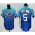 Los Angeles Dodgers #5 Freddie Freeman Blue AmberGomez 2025 City Connect Limited Stitched Jersey