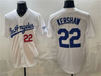 Los Angeles Dodgers #22 Clayton Kershaw White AmberGomez Alternate Stadium Stitched Jersey