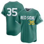 Boston Red Sox #35 Garrett Crochet Green AmberGomez 2025 City Connect Limited Stitched Jersey