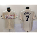 New York Yankees #7 Mickey Mantle Cream AmberGomez Limited Stitched Jersey 2