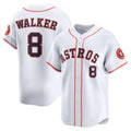 Houston Astros #8 Christian Walker White AmberGomez Home Limited Player Jersey