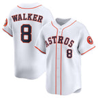 Houston Astros #8 Christian Walker White AmberGomez Home Limited Player Jersey