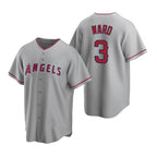 Los Angeles Angels #3 Waylor Ward Grey AmberGomez Cool Base Stitched Jersey