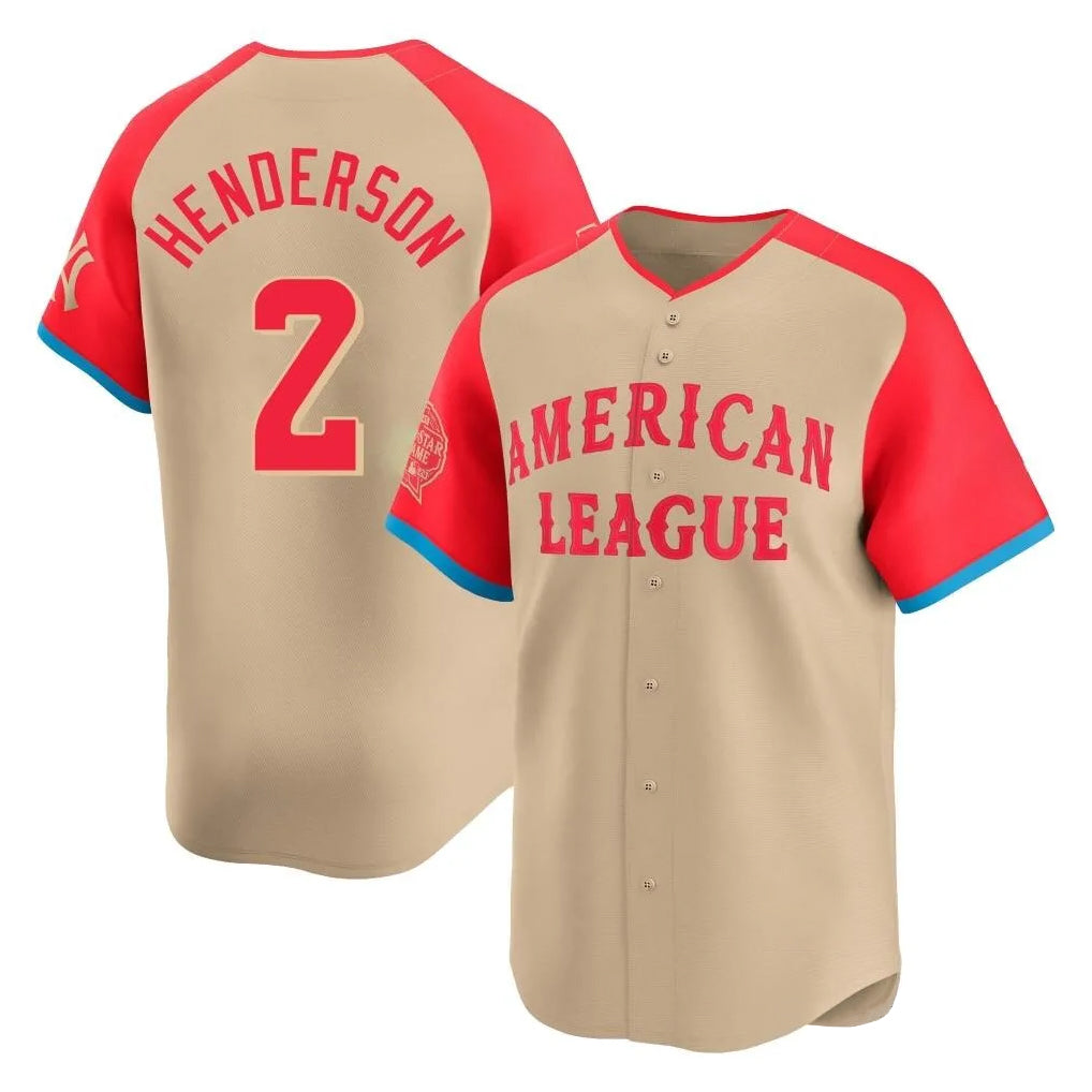 Baltimore Orioles #2 Gunnar Henderson Player Cream AmberGomez American League All-Star Limited Home Game Stitched Jerseys