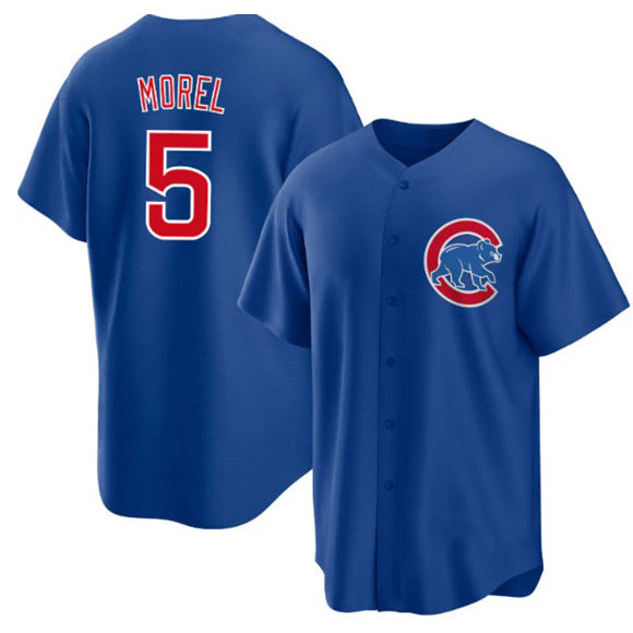 Chicago Cubs #5 Christopher Morel Chicago Blue AmberGomez Cool Base Stitched Jersey