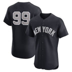 New York Yankees #99 Aaron Judge Navy AmberGomez Alternate 1 Elite Player Jersey