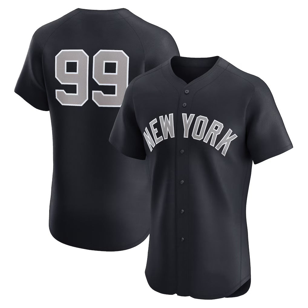 New York Yankees #99 Aaron Judge Navy AmberGomez Alternate 1 Elite Player Jersey