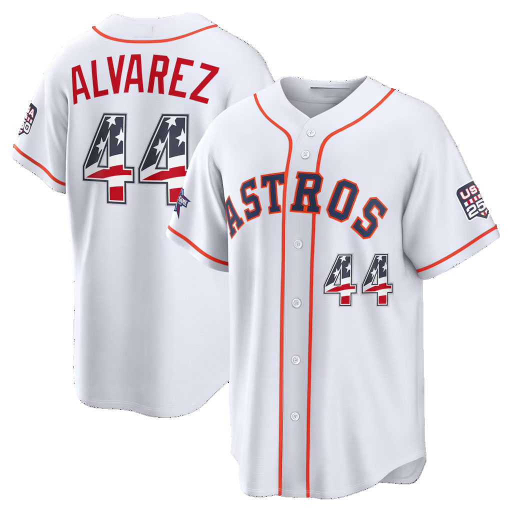 Houston Astros #44 Yordan Alvarez 2026 All-Star Edition Stars & Stripes White AmberGomez Stadium Jersey