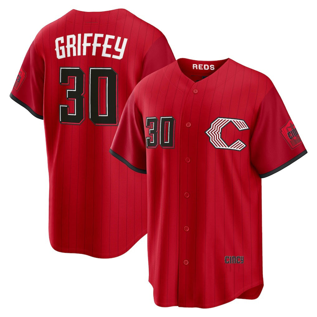 Cincinnati Reds #30 Ken Griffey Jr. Red AmberGomez 2026 City Connect Stadium Jersey