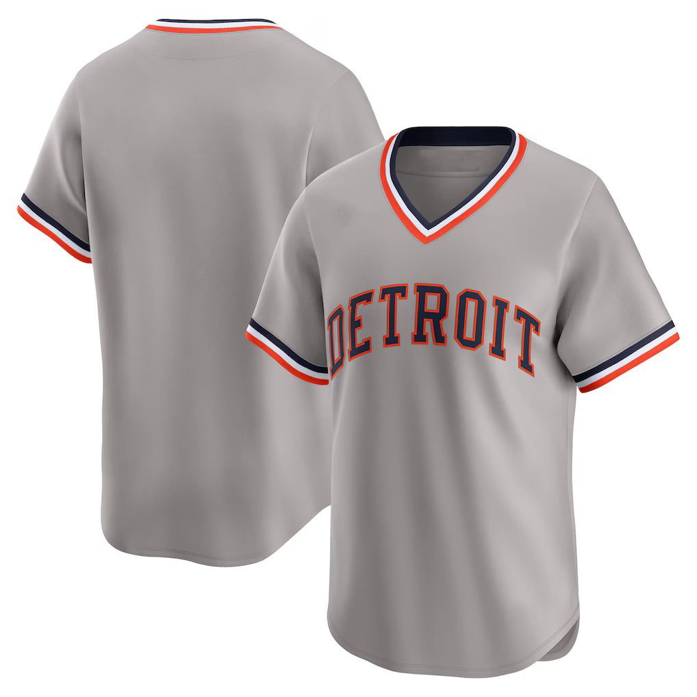 Detroit Tigers Gray AmberGomez Throwback Cooperstown Collection Limited Jersey