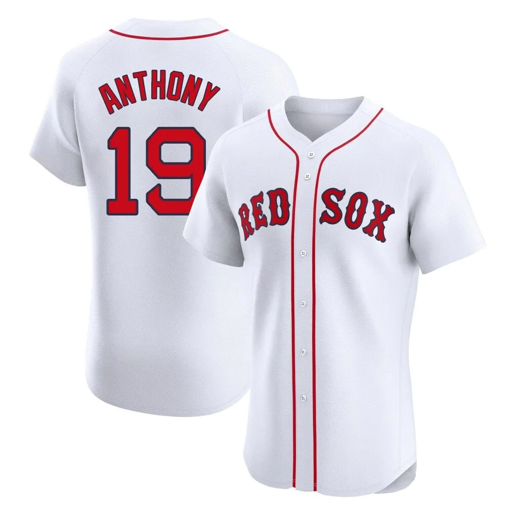 Boston Red Sox #19 Roman Anthony Player White AmberGomez Limited Elite Home Game Stitched Jerseys1