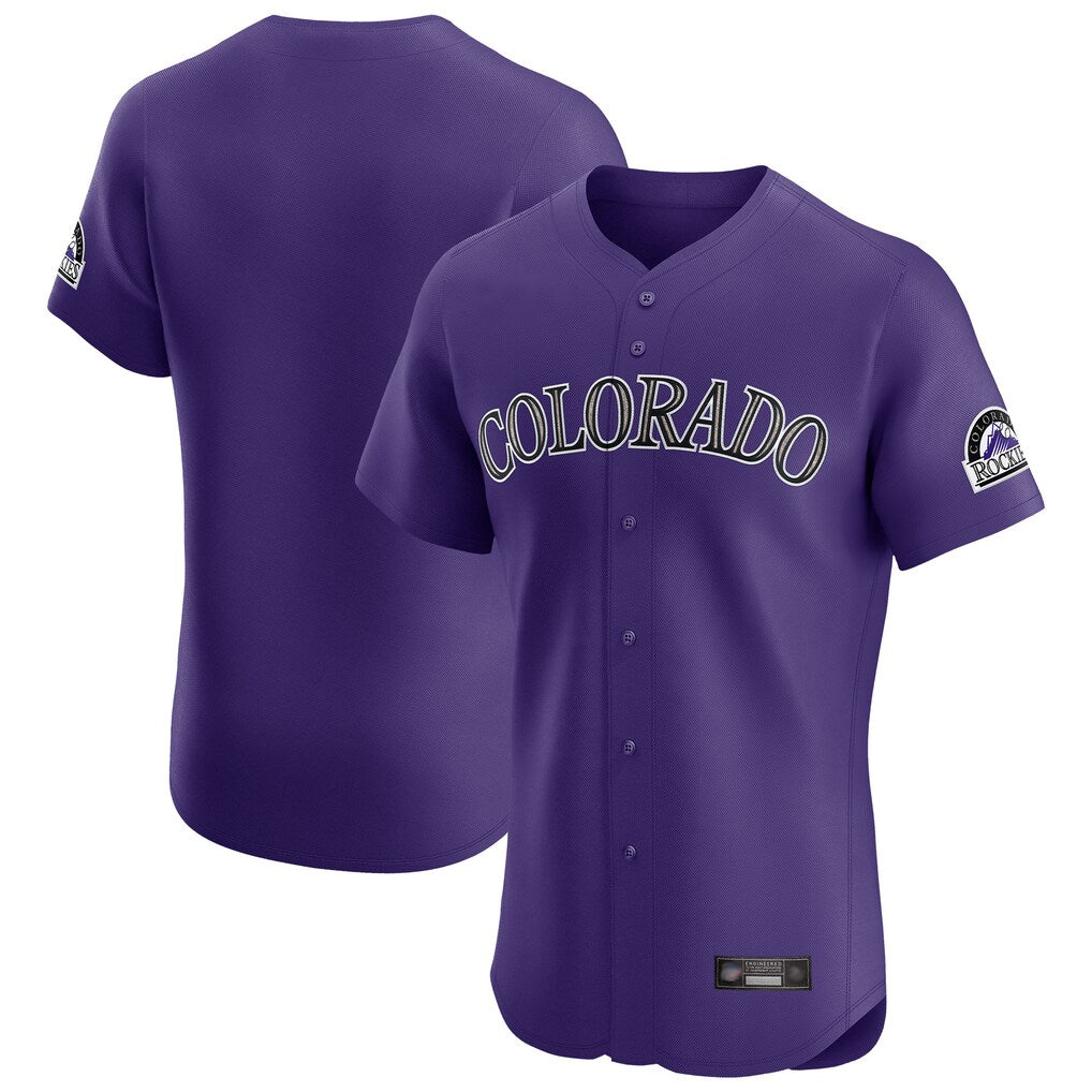 Colorado Rockies Blank Player Purple AmberGomez Limited Elite Home Stitched Jerseys