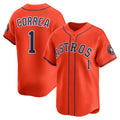 Houston Astros #1 Carlos Correa Orange AmberGomez Alternate Limited Player Jersey