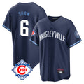 Chicago Cubs #6 Matt Shaw Player Navy AmberGomez 150th Anniversary City Connect Home Game Stitched Jerseys