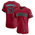 Arizona Diamondbacks #57 Eduardo Rodriguez Player Red AmberGomez Limited Elite Home Game Stitched Jerseys