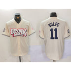 New York Yankees #11 Anthony Volpe Cream AmberGomez Limited Stitched Jersey 2