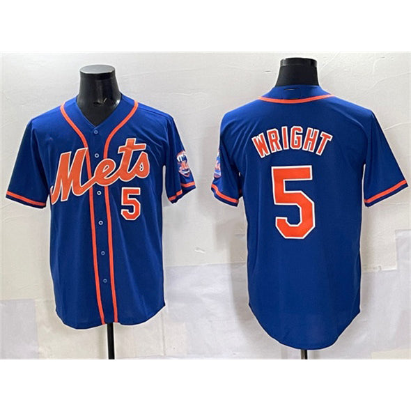 New York Mets #5 David Wright Blue AmberGomez Cool Base Stitched Jersey