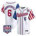 Baltimore Orioles #6 Ryan Mountcastle Player White AmberGomez USA 250 Independence Day Vapor Premier Limited Home Game Stitched Jerseys