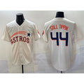 Houston Astros #44 Still Tippin Cream AmberGomez Throwback Cooperstown Collection Limited Stitched Jersey