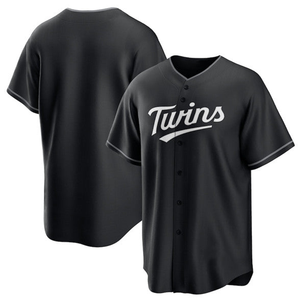 Minnesota Twins Blank Black AmberGomez Lights Out Limited Stitched Jersey