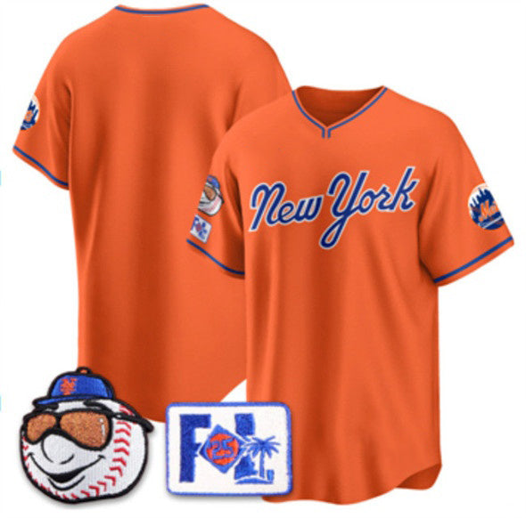 New York Mets Blank Orange AmberGomez 2025 Spring Training Stitched Jersey