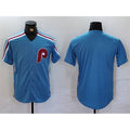 Philadelphia Phillies Blank Blue AmberGomez Cool Base Stitched Jersey