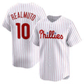 Philadelphia Phillies #10 J.T. Realmuto White AmberGomez Home Limited Player Jersey