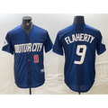 Detroit Tigers #9 Jack Flaherty Number 2024 Navy AmberGomez City Connect Cool Base Limited Stitched Jersey