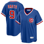 Chicago Cubs #9 Miguel Amaya Player Royal AmberGomez T-shirt Cooperstown Collection Limited Stitched Jerseys